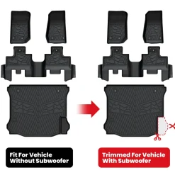 Fit for 2014-2018 Jeep Wrangler JK Floor Mats or Cargo Mat, For 4 Doors Only
