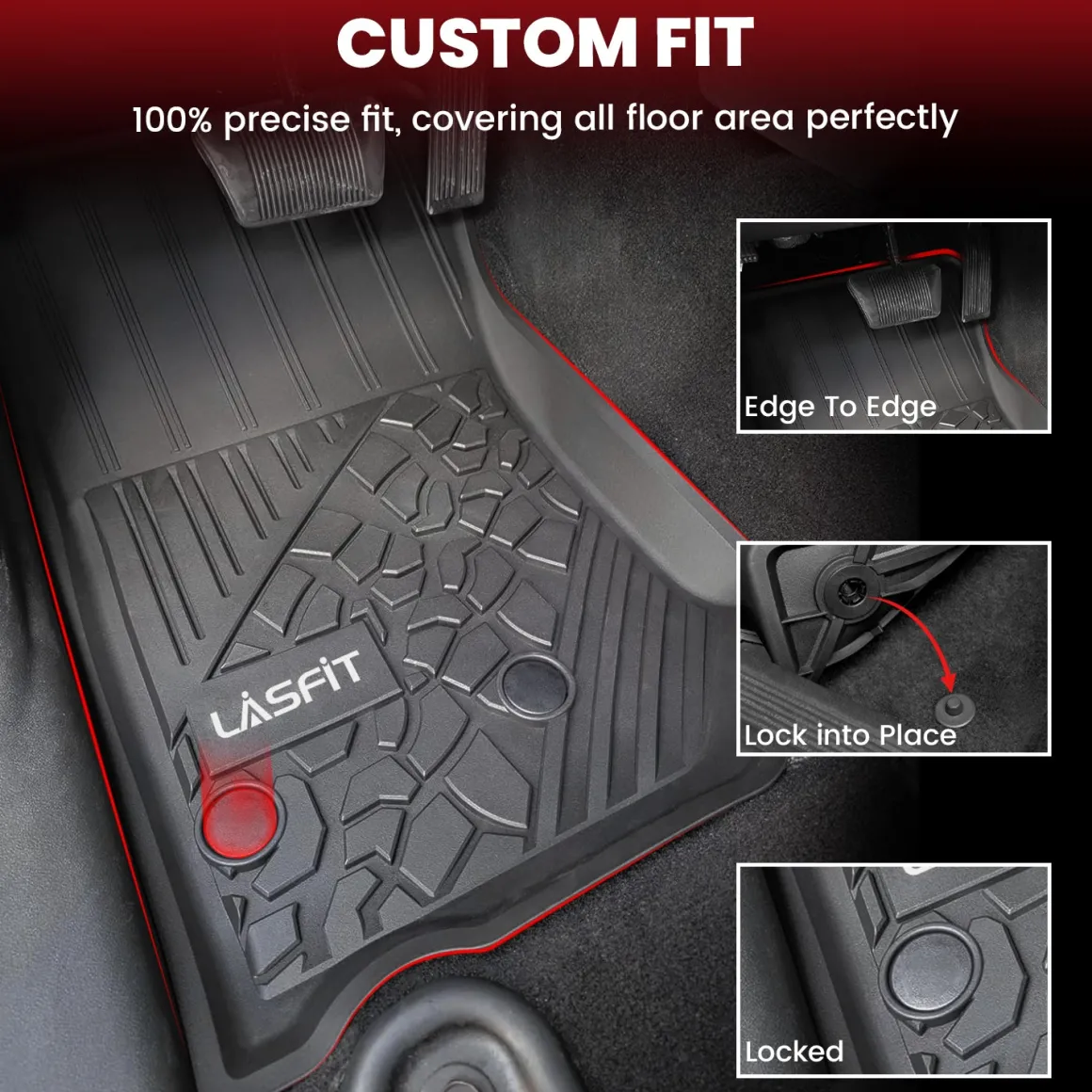 Fit for 2014-2018 Jeep Wrangler JK Floor Mats or Cargo Mat, For 4 Doors Only