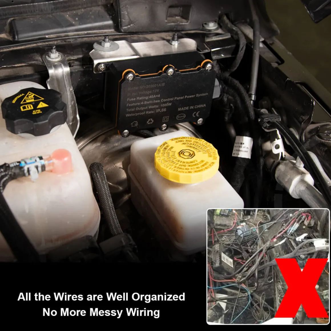 Fit For Jeep Wrangler JL 2018-2025 Auxiliary Switch Panel Bank Kit