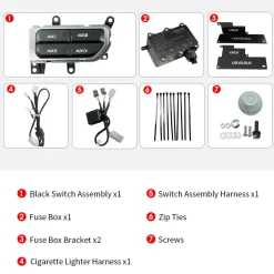 Fit For Jeep Wrangler JL 2018-2025 Auxiliary Switch Panel Bank Kit