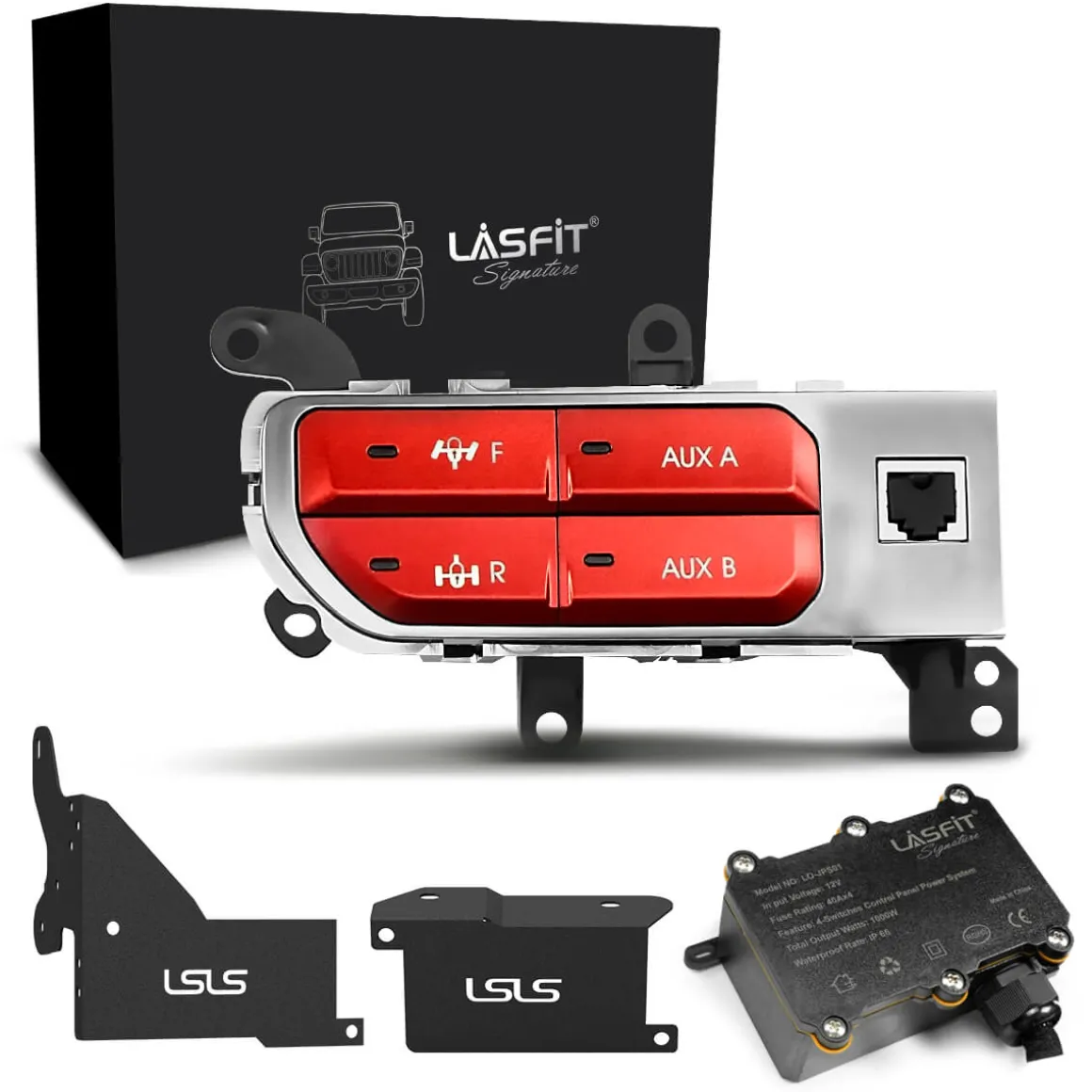 Fit For Jeep Wrangler JL 2018-2025 Auxiliary Switch Panel Bank Kit