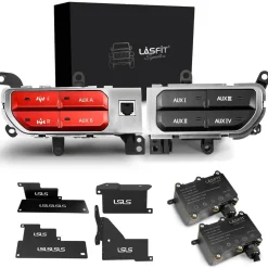 Fit For Jeep Wrangler JL 2018-2025 Auxiliary Switch Panel Bank Kit