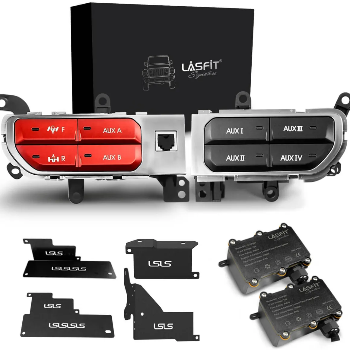 Fit For Jeep Wrangler JL 2018-2025 Auxiliary Switch Panel Bank Kit
