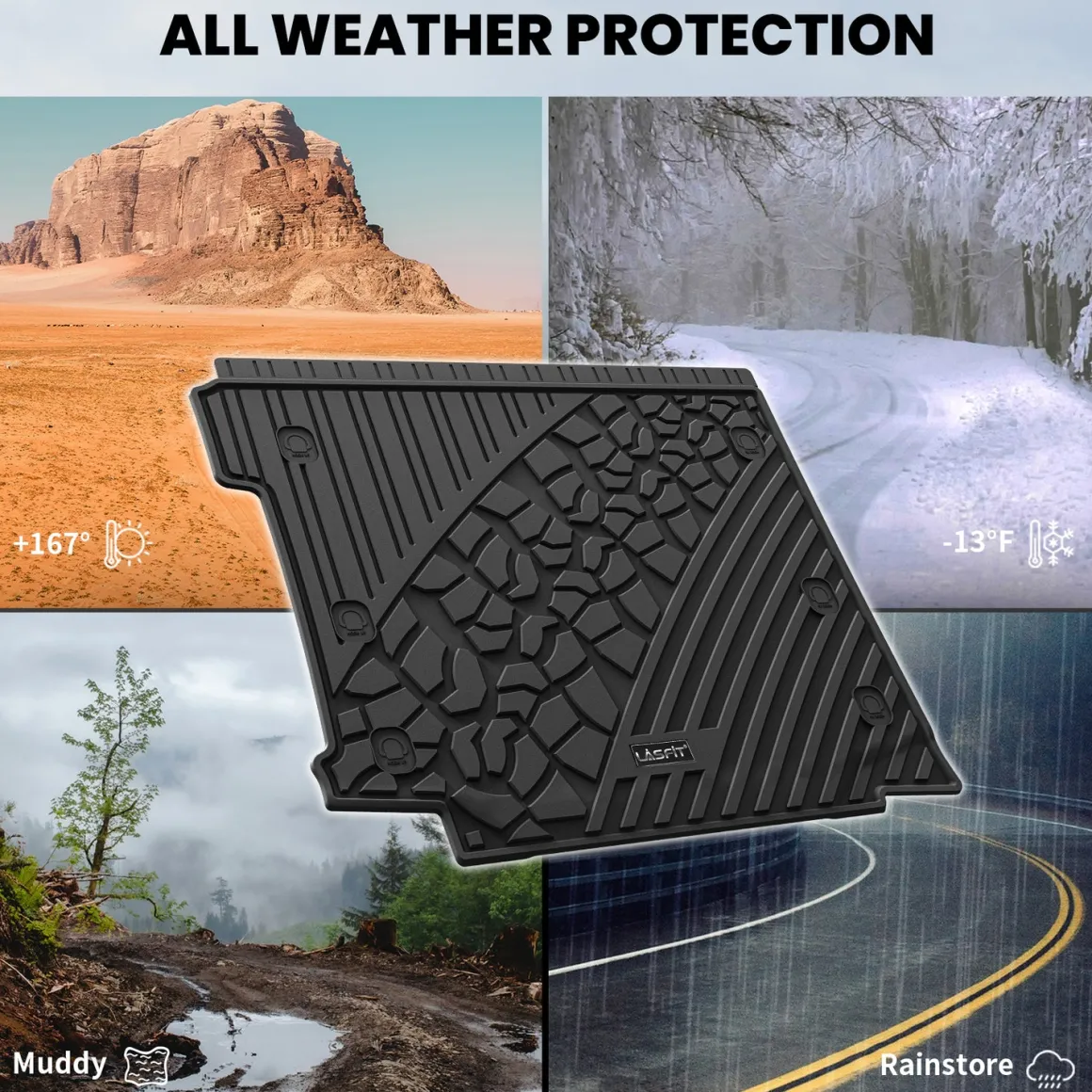 Fit for 2018-2026 Jeep Wrangler JL Floor Mats or Cargo Mat, Fit 4-Door Only(Don't fit 4xe)