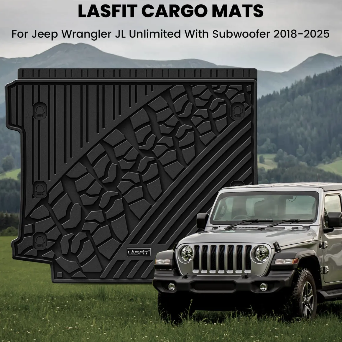 Fit for 2018-2026 Jeep Wrangler JL Floor Mats or Cargo Mat, Fit 4-Door Only(Don't fit 4xe)