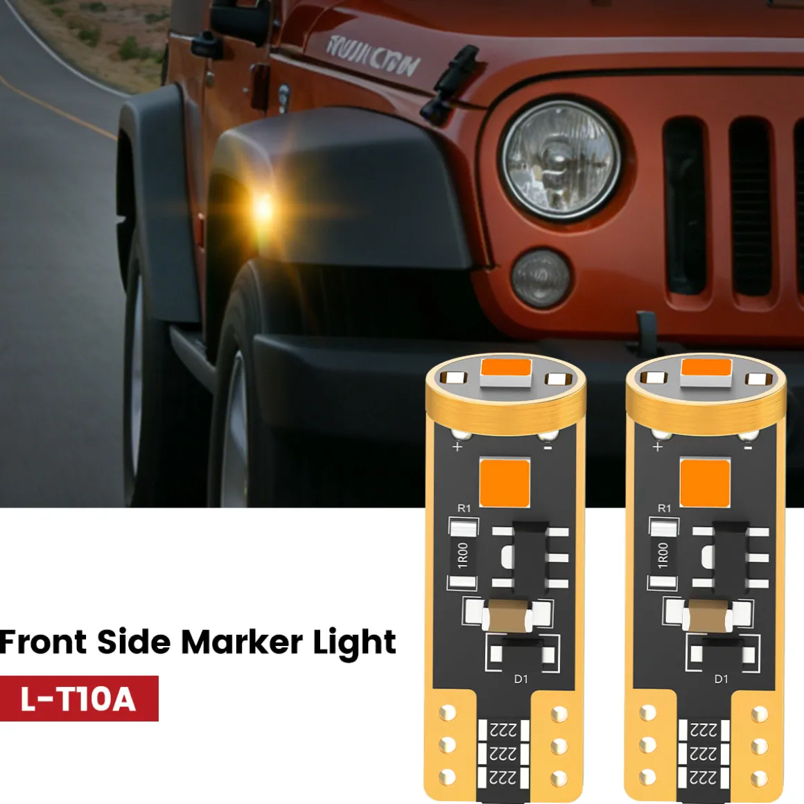Fit for 2007-2009 Jeep Wrangler The Brightest LED Bulbs Upgrade