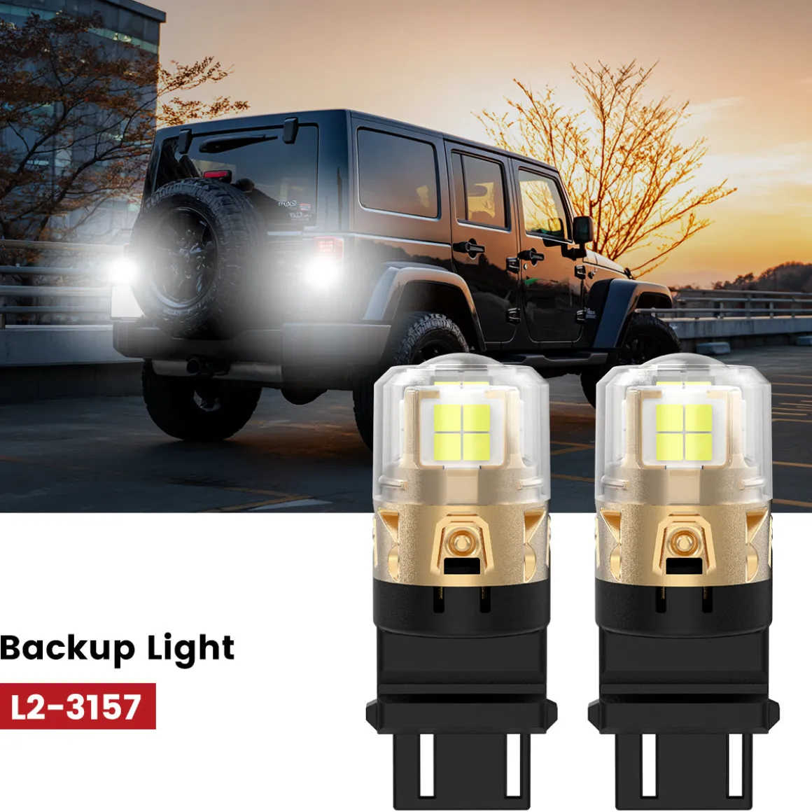Fit for 2010-2017 Jeep Wrangler The Brightest LED Bulbs Upgrade