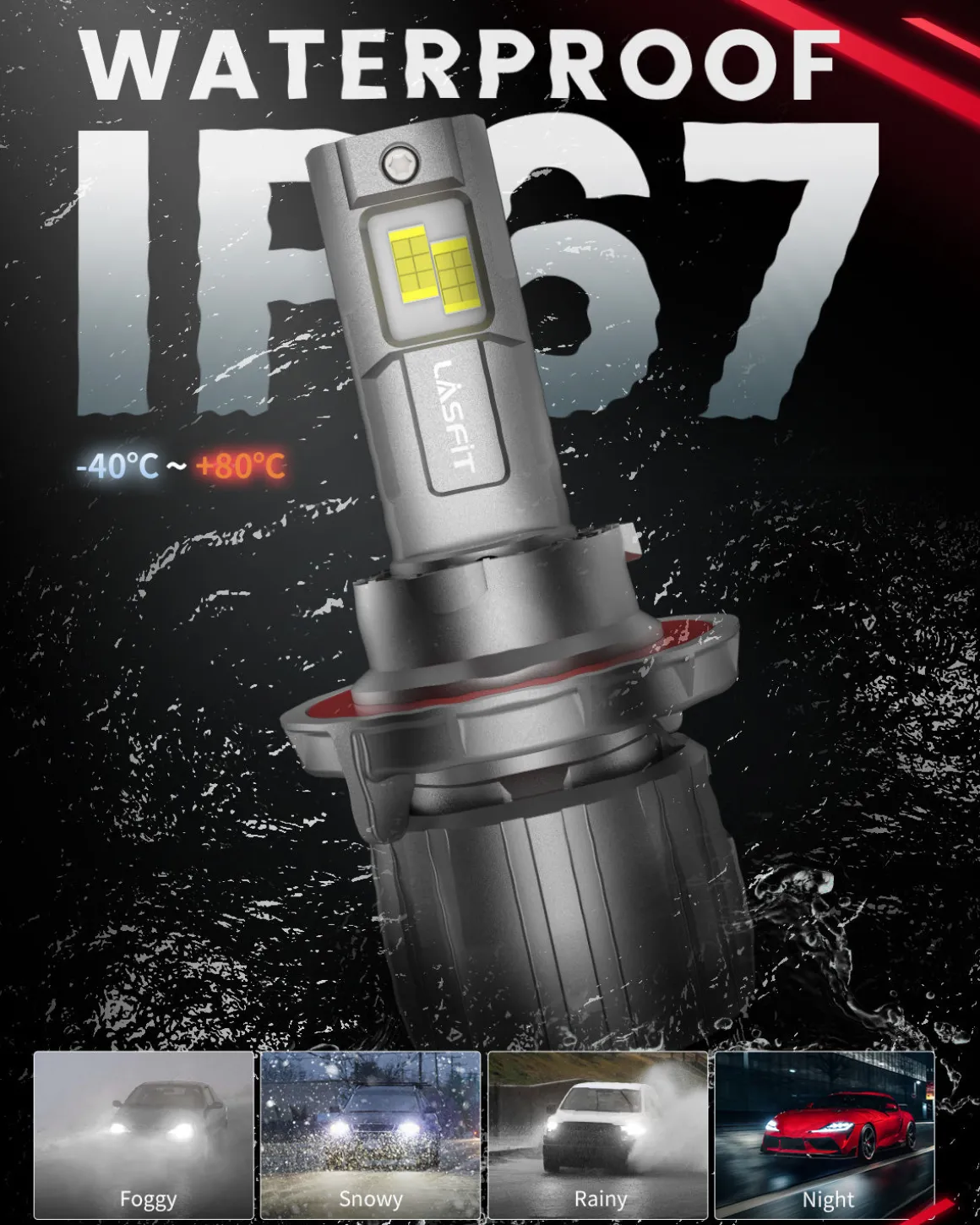 Fit for 2010-2017 Jeep Wrangler The Brightest LED Bulbs Upgrade