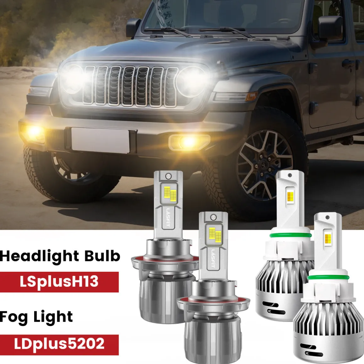 Fit for 2018-2026 Jeep Wrangler The Brightest LED Bulbs | Complete Lighting Upgrade Plan