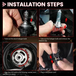 Fit for 2017-2018 Kia Forte H7 Custom LED Bulbs Exterior Interior Lights Plug and Play