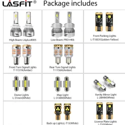 Fit for 2017-2018 Kia Forte H7 Custom LED Bulbs Exterior Interior Lights Plug and Play