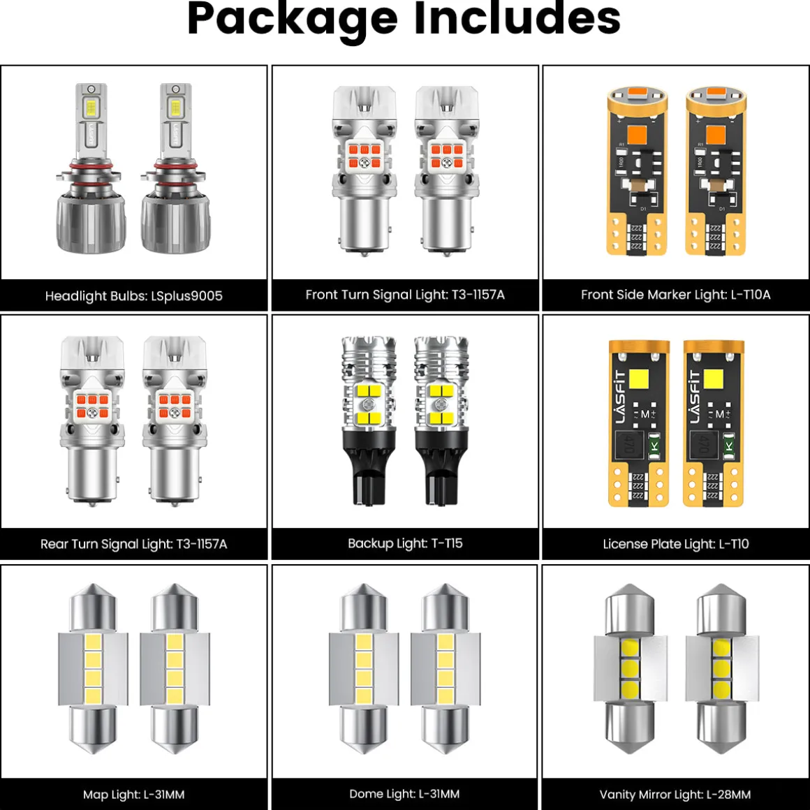 Fit for 2022-2024 Kia Forte The Brightest LED Bulbs Upgrade | Tested and Verified