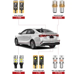 Fit for 2022-2024 Kia Forte The Brightest LED Bulbs Upgrade | Tested and Verified