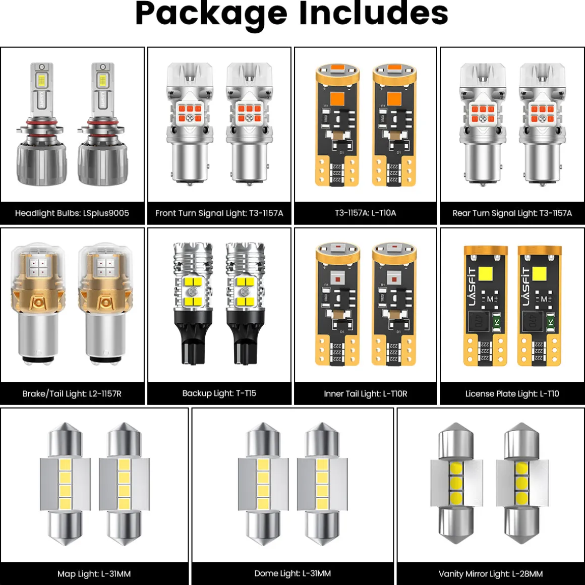 Fit for 2022-2024 Kia Forte The Brightest LED Bulbs Upgrade | Tested and Verified