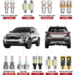 Fit for 2024-2026 Kia Seltos The Brightest LED Bulbs Upgrade | Tested and Verified