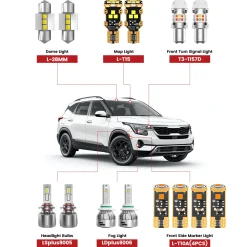 Fit for 2021-2023 Kia Seltos The Brightest LED Bulbs Upgrade | Tested and Verified