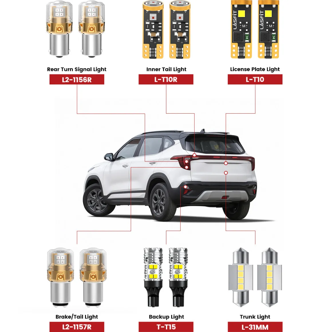 Fit for 2021-2023 Kia Seltos The Brightest LED Bulbs Upgrade | Tested and Verified