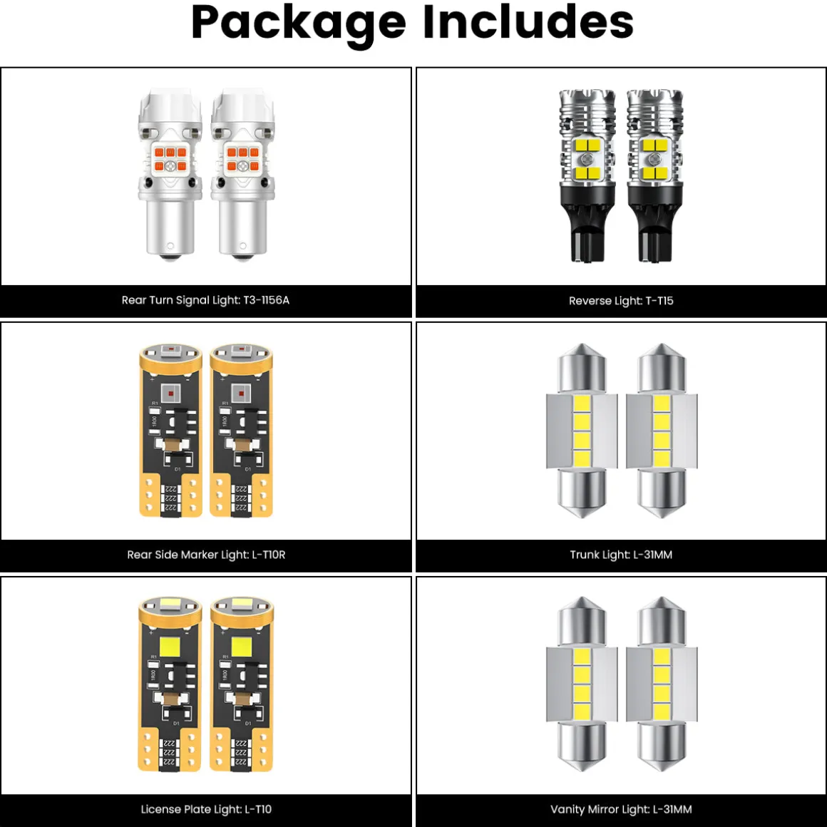 Fit for 2020-2022 Kia Soul LED Bulbs Upgrade