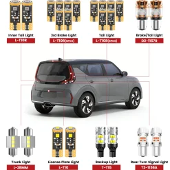 Fit for 2023-2025 Kia Soul The Brightest LED Bulbs Upgrade