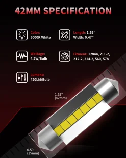 Fit for 2017-2019 Kia Sportage The Brightest LED Bulbs Upgrade
