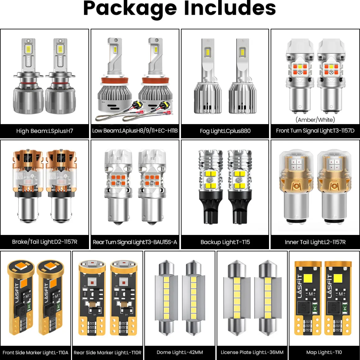 Fit for 2014-2016 Kia Sportage The Brightest LED Bulbs Upgrade