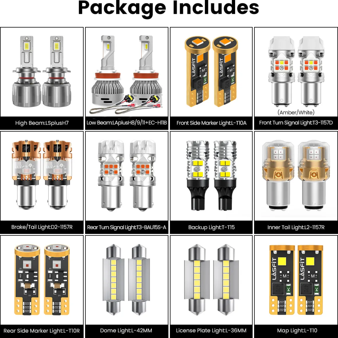 Fit for 2014-2016 Kia Sportage The Brightest LED Bulbs Upgrade