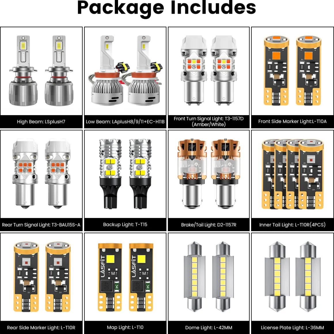 Fit for 2011-2013 Kia Sportage The Brightest LED Bulbs Upgrade