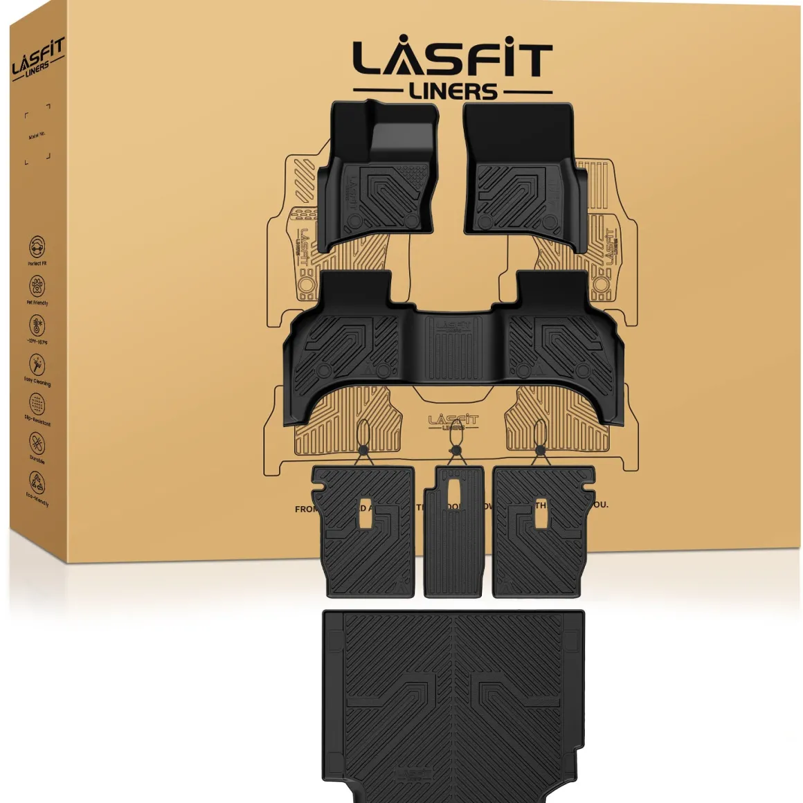 Fit for 2020-2026 Land Rover Defender 110 Floor Mats & Cargo Mat
