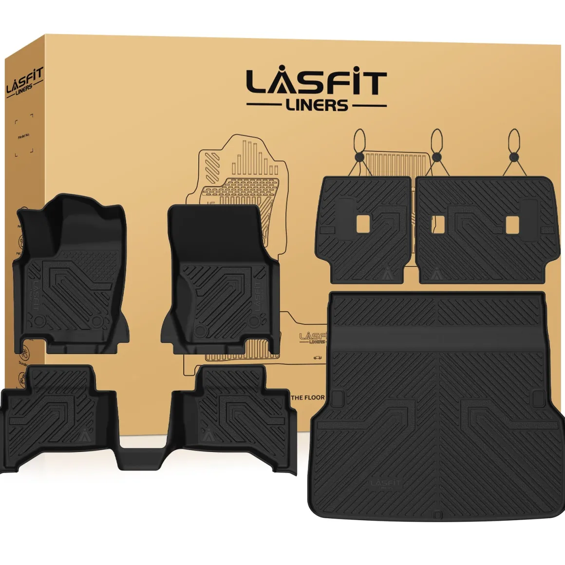 Fit for 2024-2026 Lexus GX550 Floor Mats, Fit 5-seater and With Cool Box Only