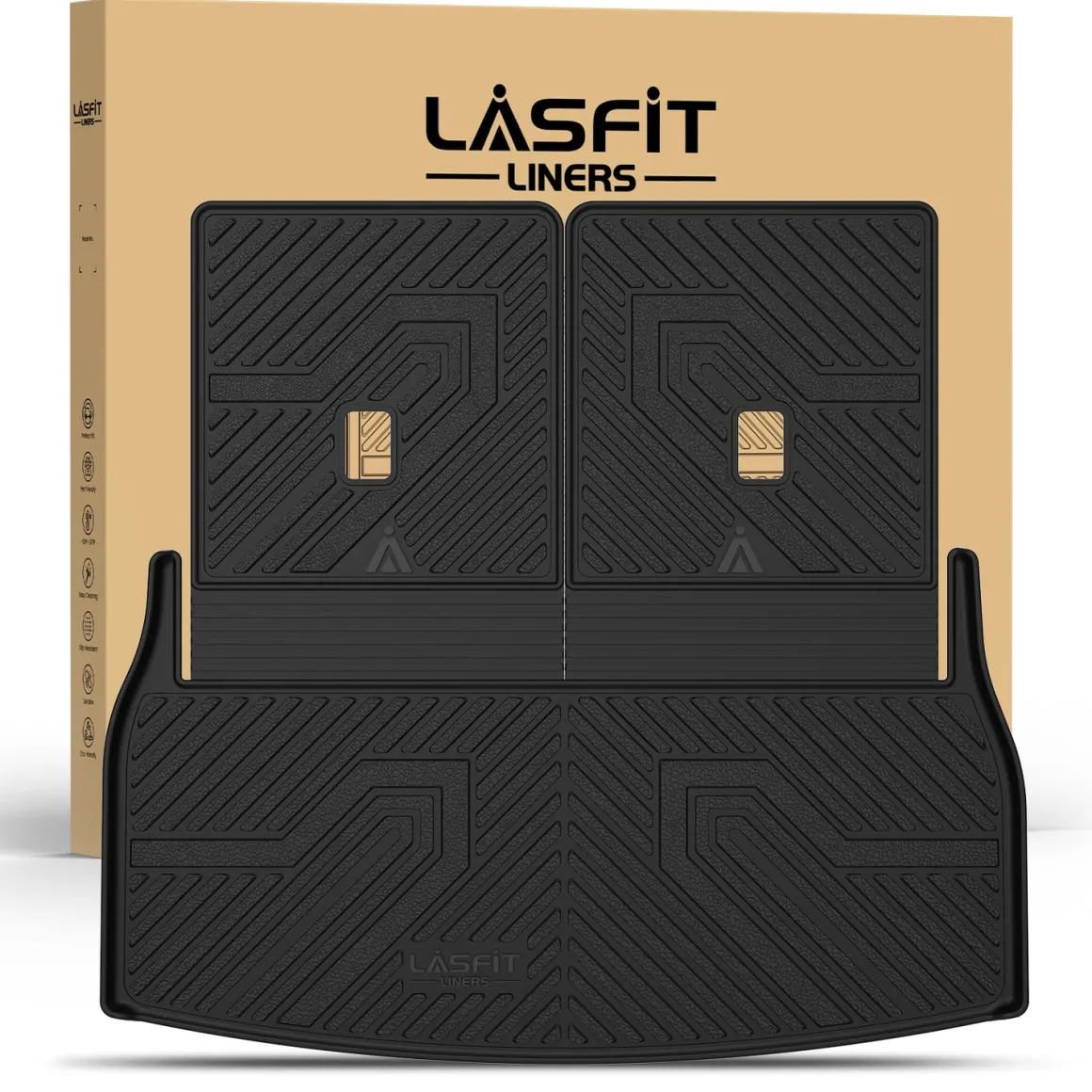 Fit for 2020-2026 Lincoln Aviator Floor Mats & Cargo & Seatback Mats, Fit 6 Seats Second Row without Center Console