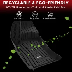Fit for 2016-2018 Lincoln MKX Custom Floor Mats TPE Material 1st & 2nd Row Seat