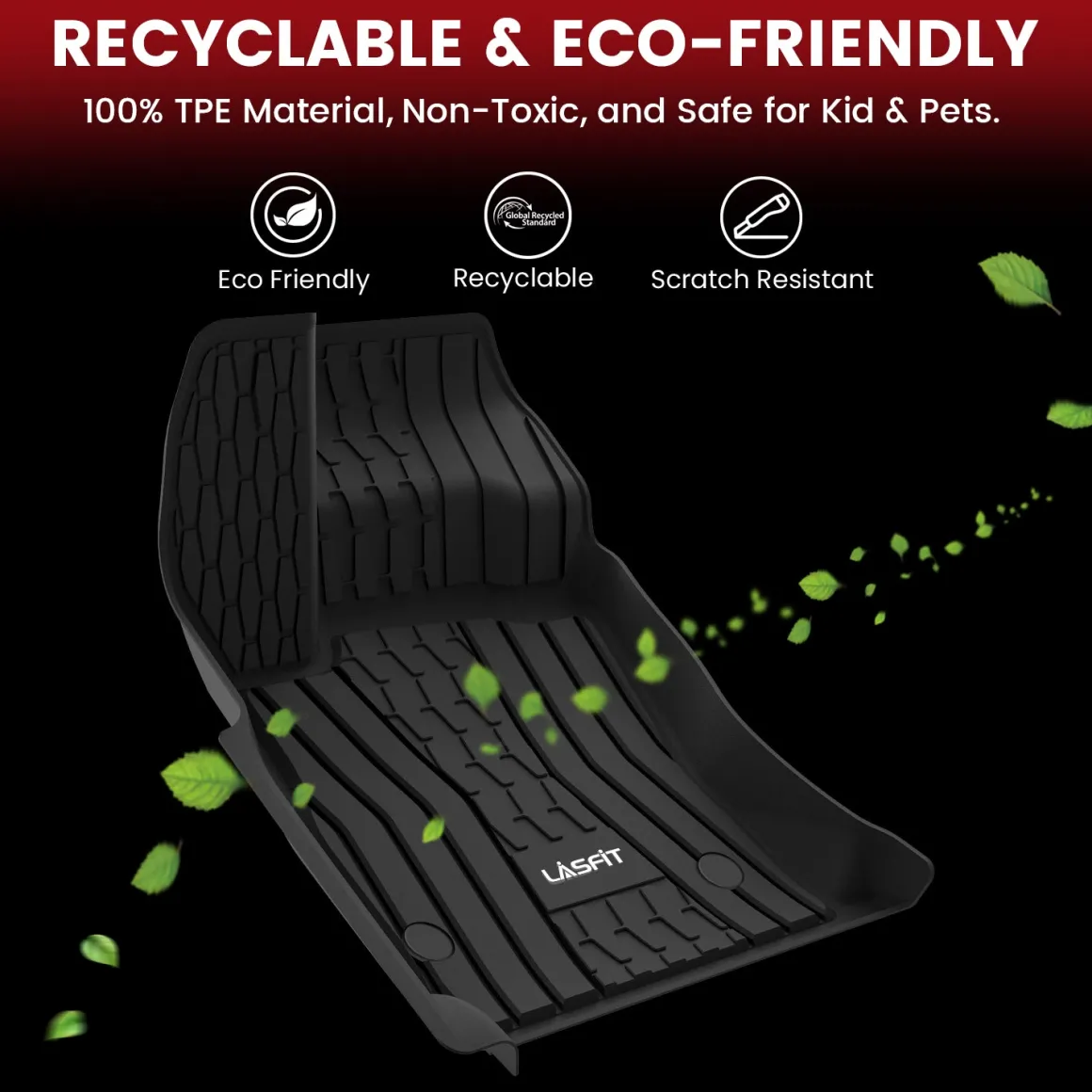 Fit for 2016-2018 Lincoln MKX Custom Floor Mats TPE Material 1st & 2nd Row Seat