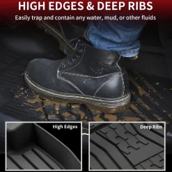 Fit for 2016-2018 Lincoln MKX Custom Floor Mats TPE Material 1st & 2nd Row Seat