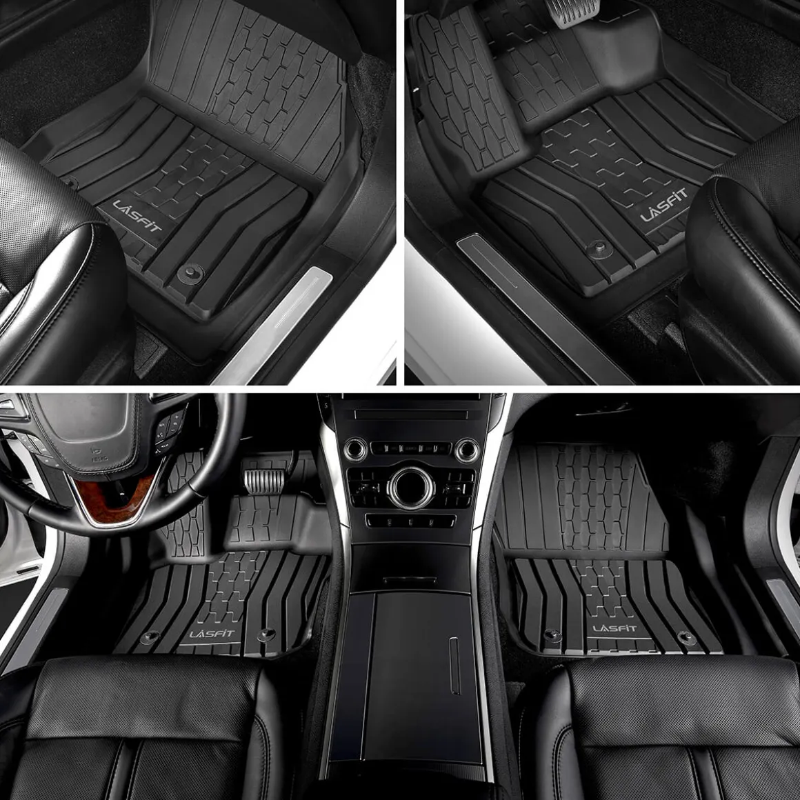 Fit for 2017-2020 Lincoln MKZ Custom Floor Mats TPE Material 1st & 2nd Row Seat