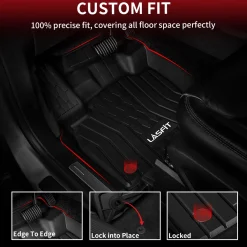 Fit for 2019-2022 Lincoln Nautilus Custom Floor Mats TPE Material 1st & 2nd Row Seat