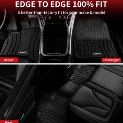 Fit for 2019-2022 Lincoln Nautilus Custom Floor Mats TPE Material 1st & 2nd Row Seat