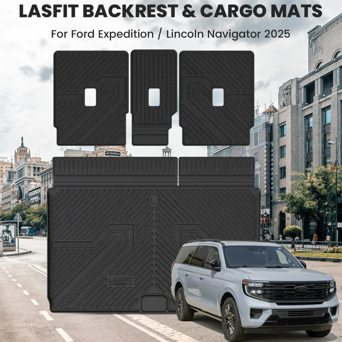 Fit for 2024-2026 Lincoln Navigator L / Navigator Standard Cargo & 3rd Row Seatback Mats