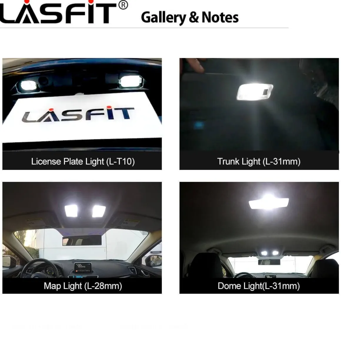 Fit for 2014-2016 Mazda Mazda3 Hatchback Sport LED Bulbs H11 Exterior Interior Lights