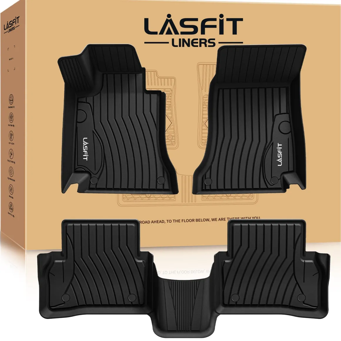 Fit for 2015-2021 Mercedes-Benz C-Class Floor Mats, Fit Sedan ONLY