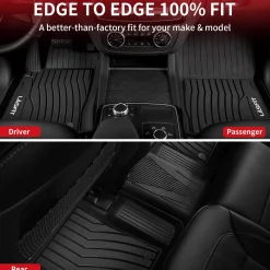 Fit for 2016-2019 Mercedes-Benz GLE Custom Floor Mats TPE Material 1st & 2nd Row Seat