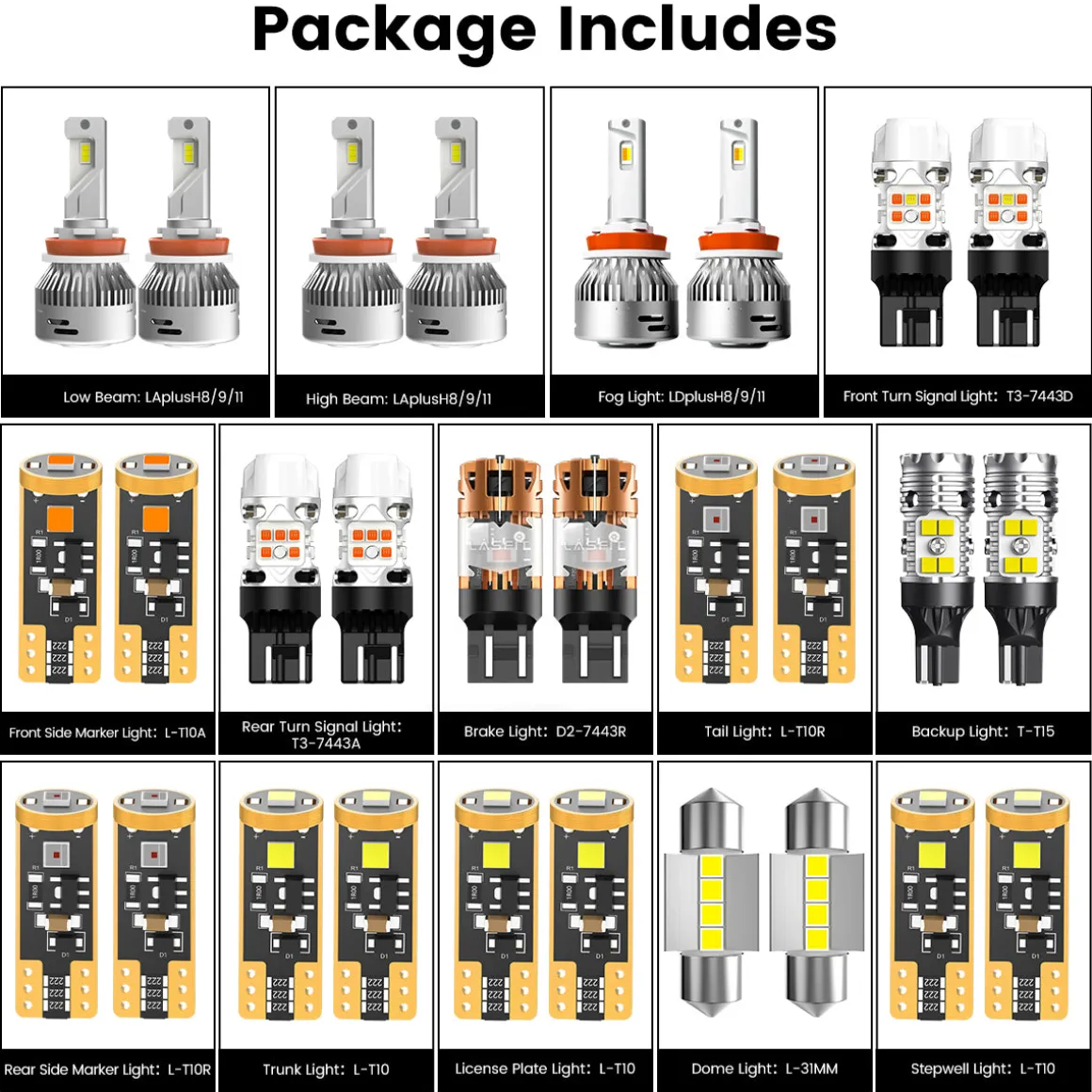 Fit for 2016-2018 Nissan Altima LED Bulbs Upgrade