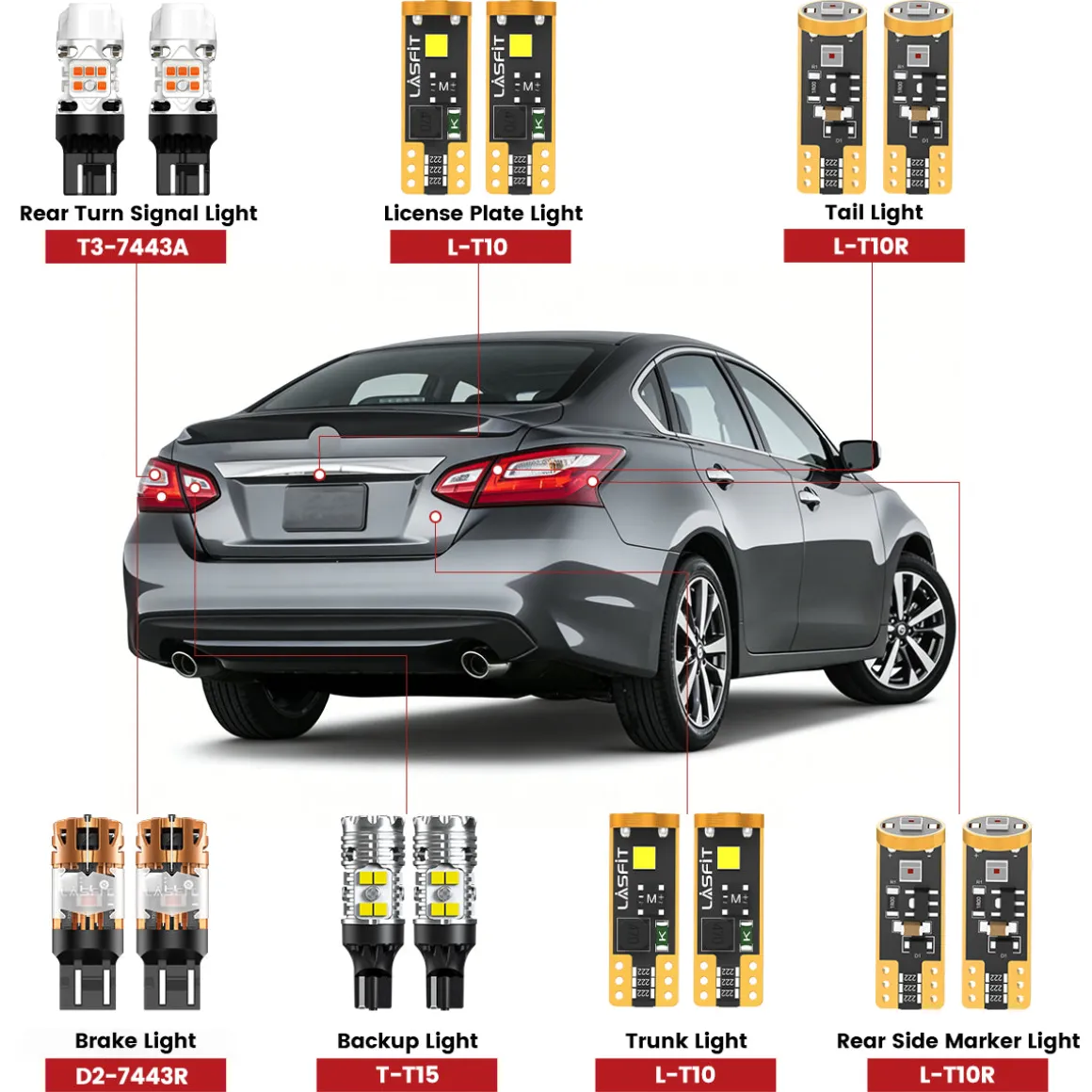 Fit for 2016-2018 Nissan Altima LED Bulbs Upgrade