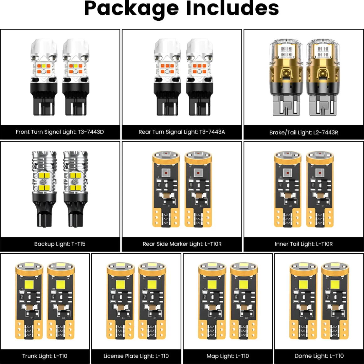 Fit for 2019-2022 Nissan Altima The Brightest LED Bulbs Upgrade | Tested and Verified