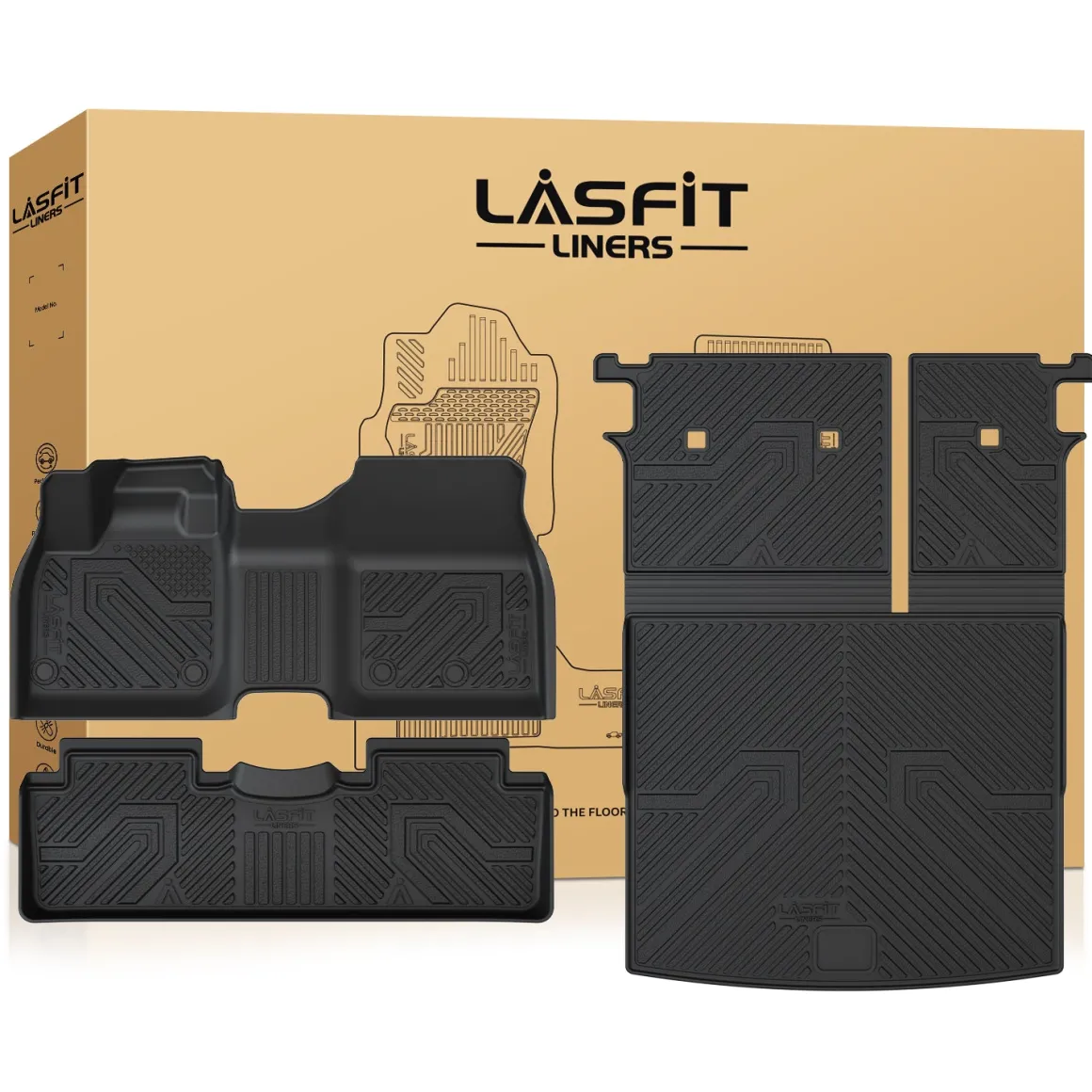 Fit for 2023-2025 Nissan Ariya 1st & 2nd Floor Mats & Cargo & Seatback Mats