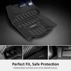 Fit for 2017-2018 Nissan Armada Custom Floor Mats TPE Material 1st & 2nd Row or Seatback & Cargo Mats