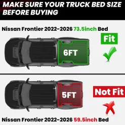 Fit for 2022-2026 Nissan Frontier Heavy Duty Truck Bed Mat or Tailgate Mat