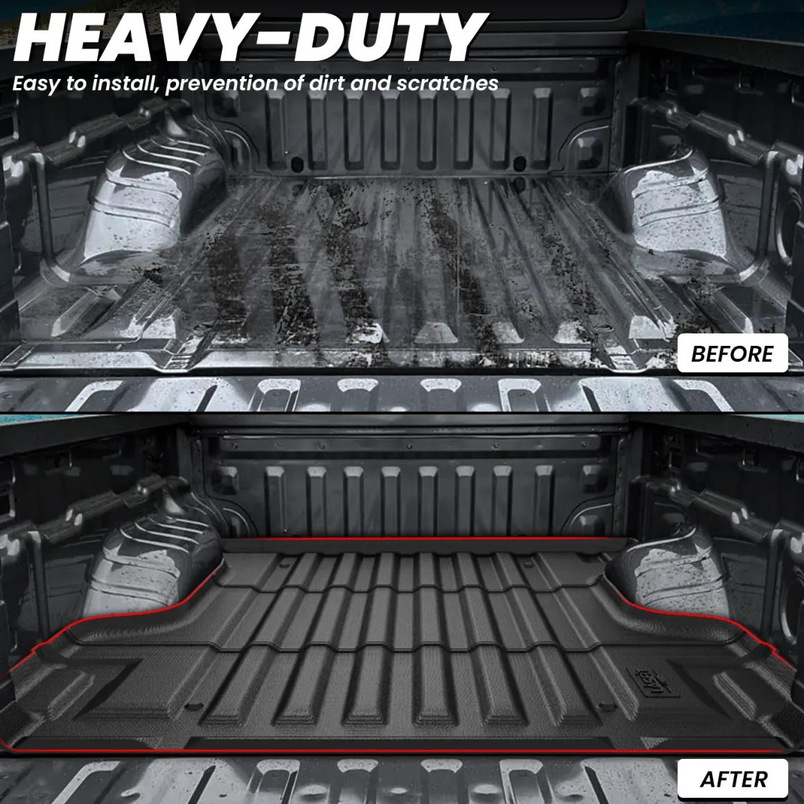 Fit for 2022-2026 Nissan Frontier Heavy Duty Truck Bed Mat or Tailgate Mat