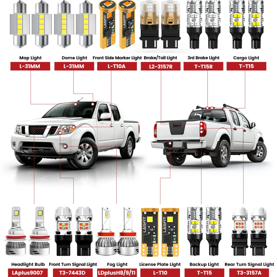 Fit for 2009-2021 Nissan Frontier LED Bulbs Upgrade | Tested and Verified
