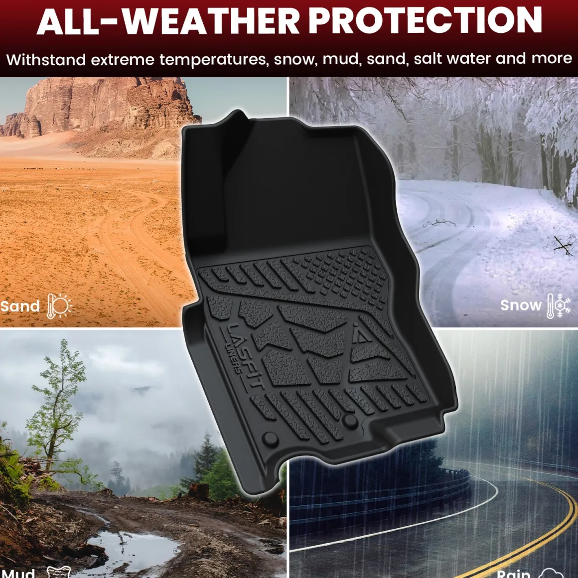 Fit for 2022-2026 Nissan Frontier TPE Floor Mats