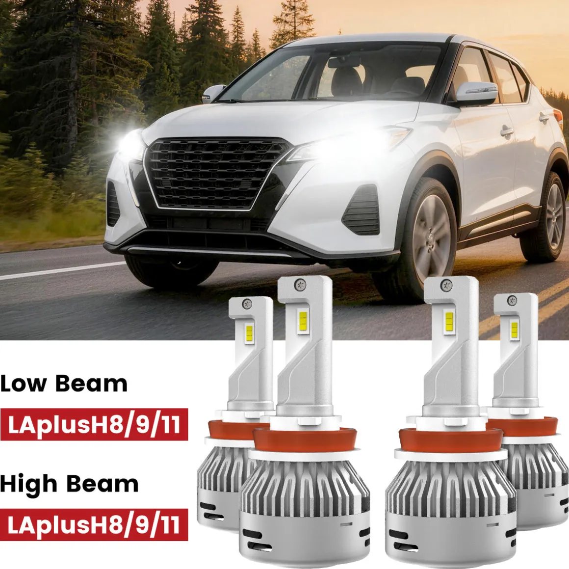 Fit for 2018-2024 Nissan Kicks LED Bulbs Upgrade